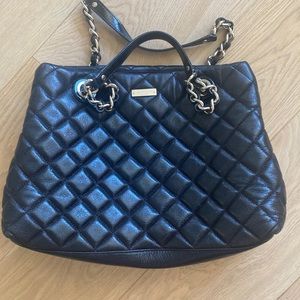 Kate Spade Quilted Black Leather work bag